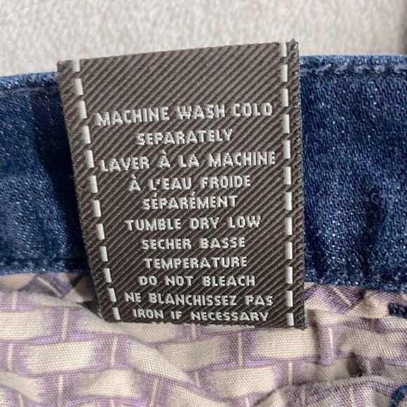 7 For All Mankind Ginger Blue Med Wash Mid Rise Wide Leg Flare Leg Jeans 27 - Picture 5 of 15